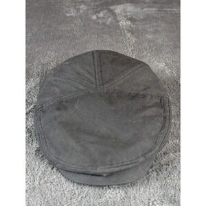 Lee Valley Ireland Waxed Cotton Flat Cap Black Medium Plaid Lined Snap Brim Hat